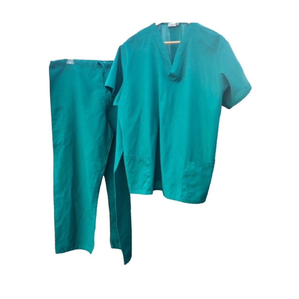 Matching Scrub Set Outfit Pants & Top Shirt Bottoms Sz. 2x
